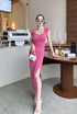 Broad Neck Body Fit Dress